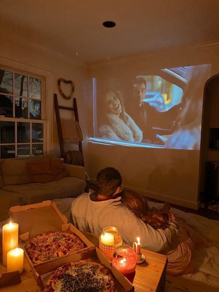 Valentines at home movie night